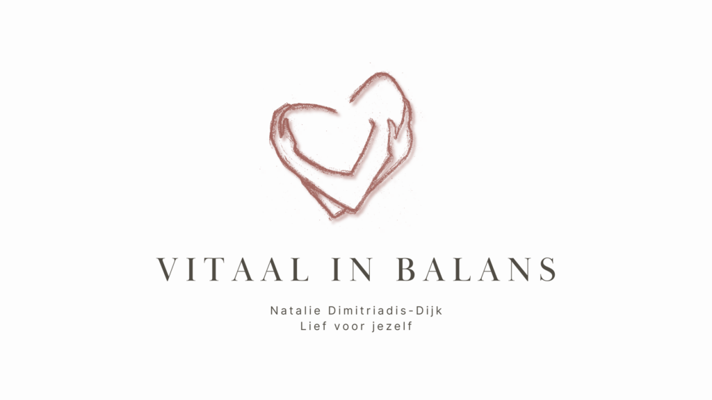 Tekst vitaal in balans met logo lief voor jezelf